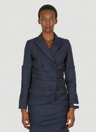 Lourdes Pinstripe Ruched Blazer