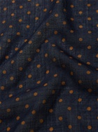 LARDINI - Polka-Dot Wool and Silk-Blend Scarf