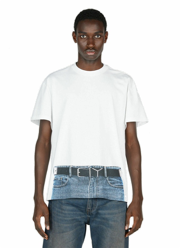 Photo: Y/Project x Jean Paul Gaultier  - Trompe L'Oeil Belt T-Shirt in White