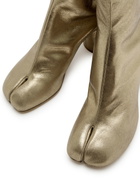 Maison Margiela Tabi 80 Metallic Leather Ankle Boots Gold