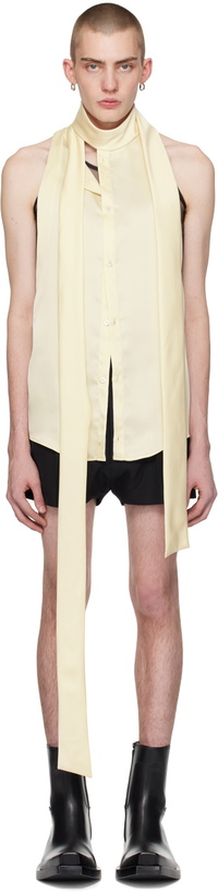 Photo: EGONlab Off-White Backless Shirt