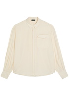 Emporio Armani Crinkled Woven Shirt Cream