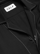 CDLP - Camp-Collar Embroidered ECOVERO Shirt - Black