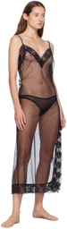 Yasmine Eslami Black Annabelle Lace Maxi Dress
