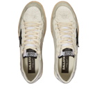 Golden Goose Men's Ball Star Leather Sneakers in Black/White/Silver