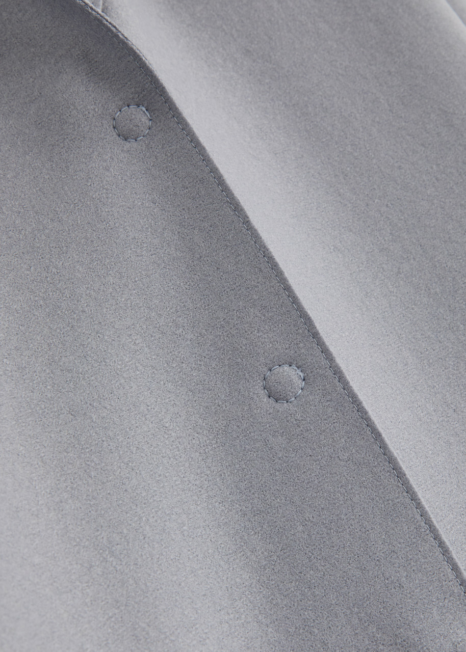 Harris Wharf London Cocoon Wool-felt Coat Mid Grey