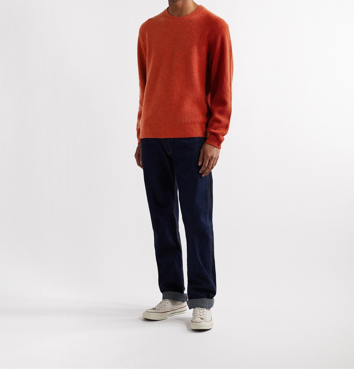 Alex Mill - Jordan Ribbed Washed-Cashmere Sweater - Red Alex Mill