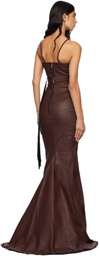 Rick Owens DRKSHDW Burgundy Concordians Lido Maxi Skirt