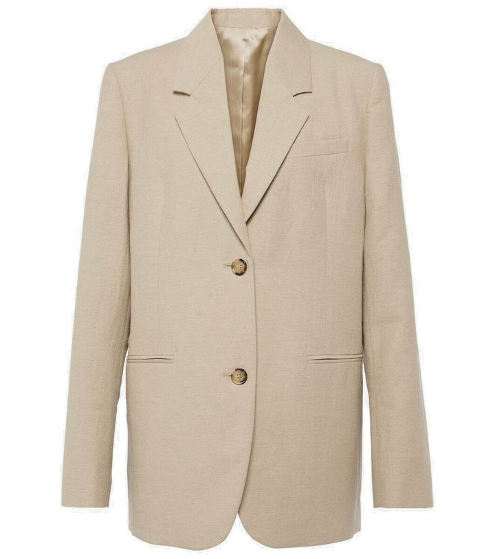 Photo: Toteme Single-breasted linen-blend blazer