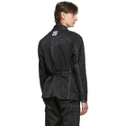 Marine Serre Black Moire Multi Pocket Jacket