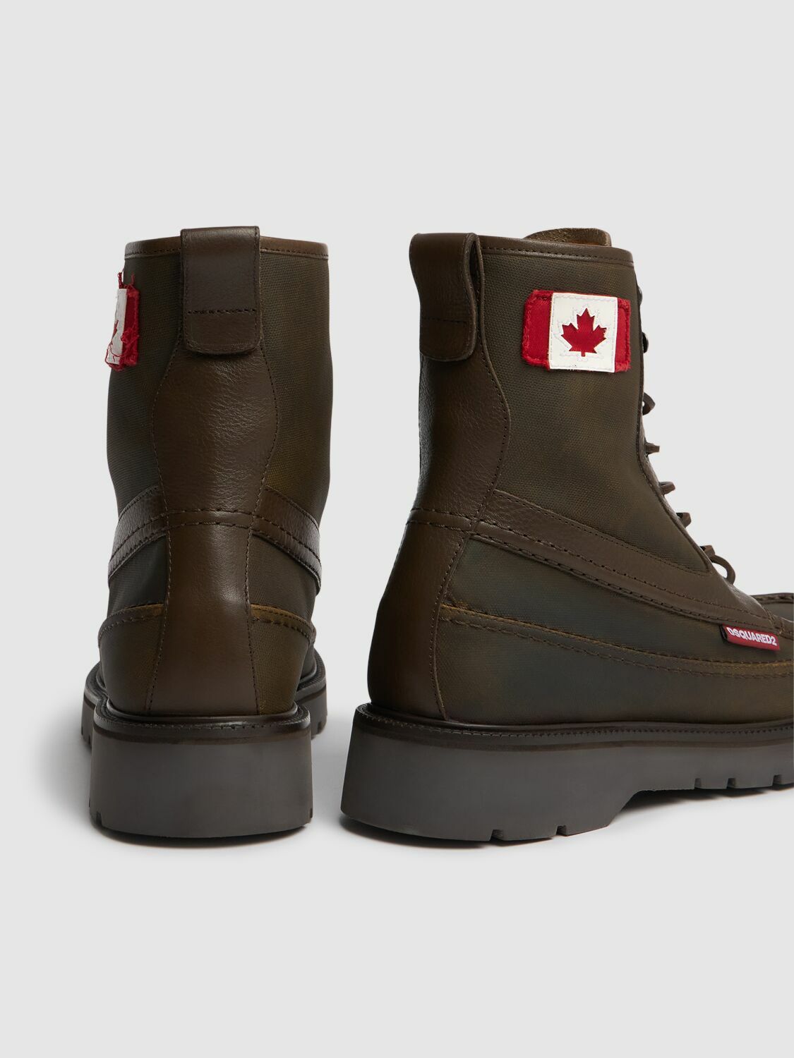 DSQUARED2 Canadian Flag Leather Ankle Boots Dsquared2