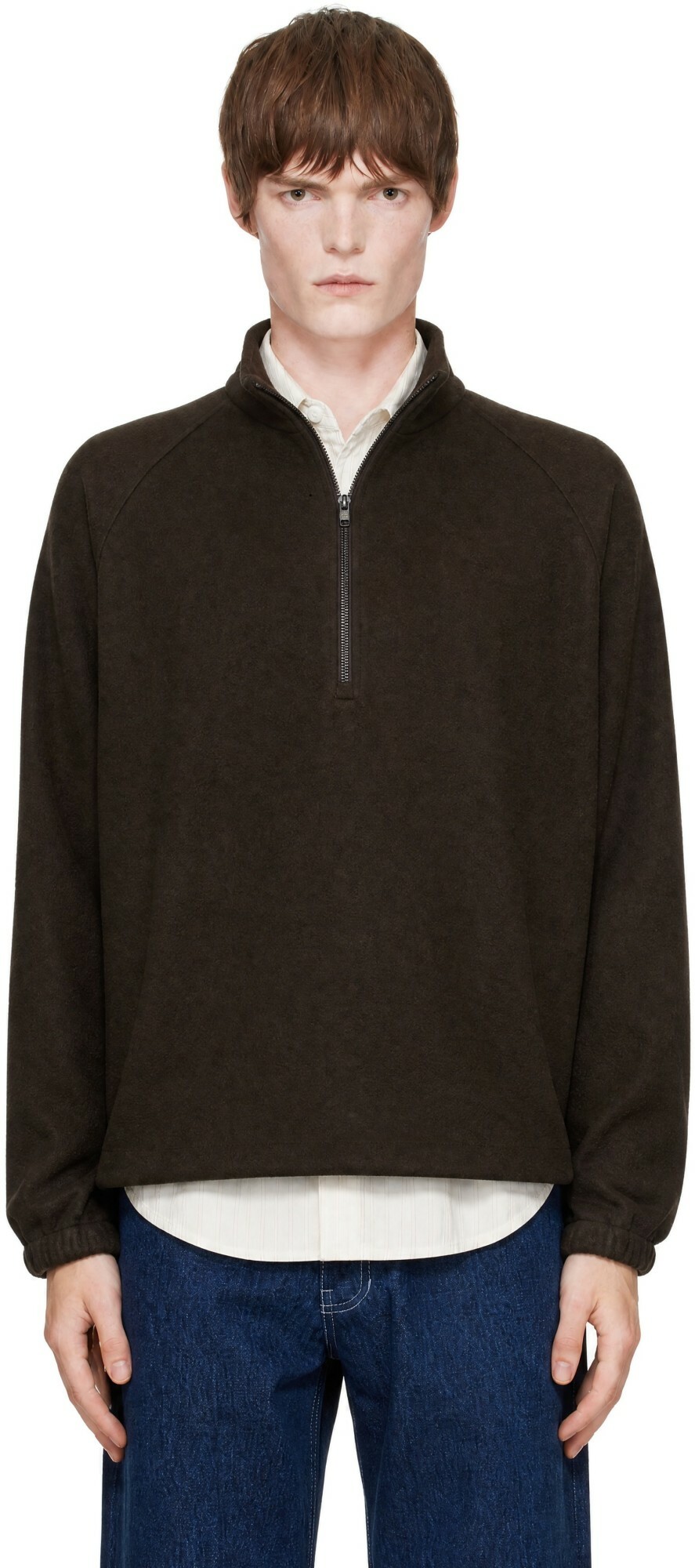 colbo Brown Half Zip Sweater