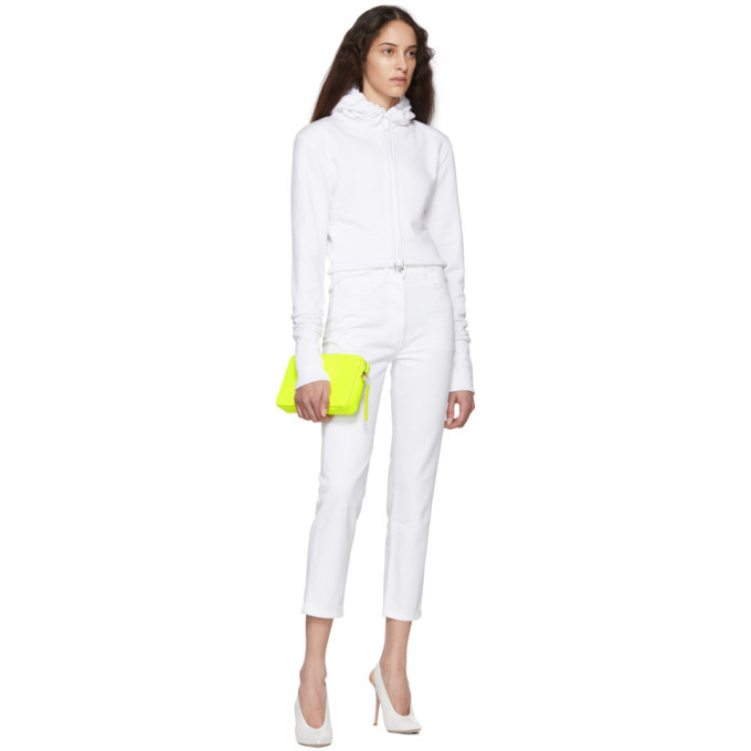A-Plan-Application White Straight Cropped Jeans