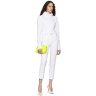 A-Plan-Application White Straight Cropped Jeans