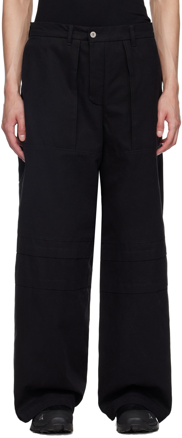 BRYAN JIMENÈZ SSENSE Exclusive Black Pleat Trousers