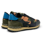 Valentino - Valentino Garavani Rockrunner Camouflage-Print Canvas, Leather and Suede Sneakers - Multi