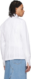 Dries Van Noten White Darted Shirt