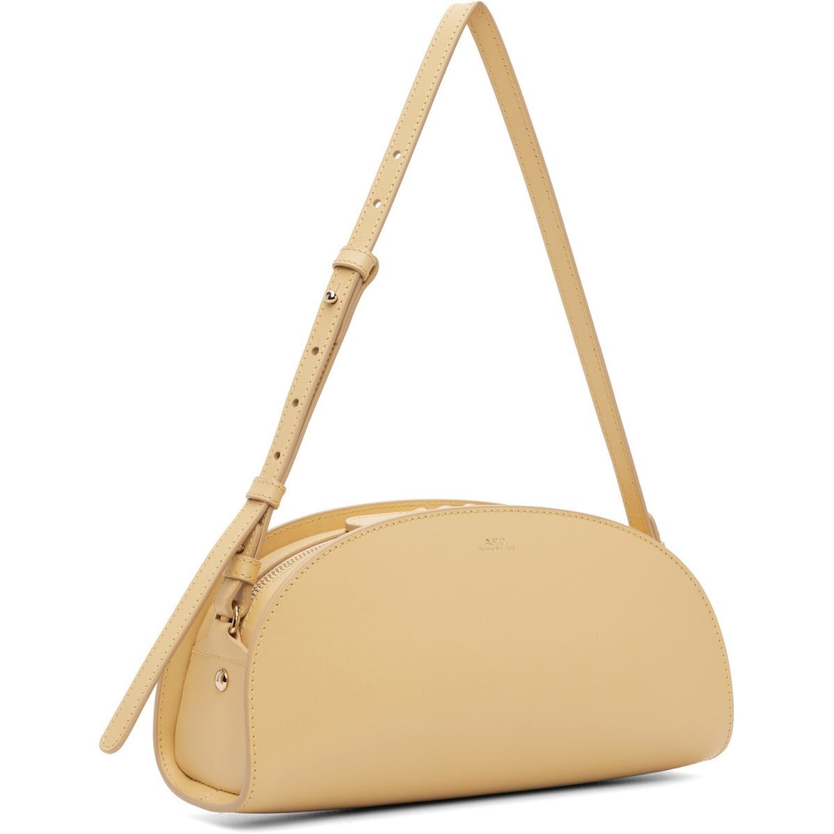 A.P.C. Beige Demi-Lune Shoulder Bag