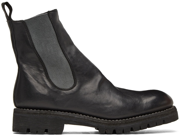 Photo: Guidi Black Leather Chelsea Boots