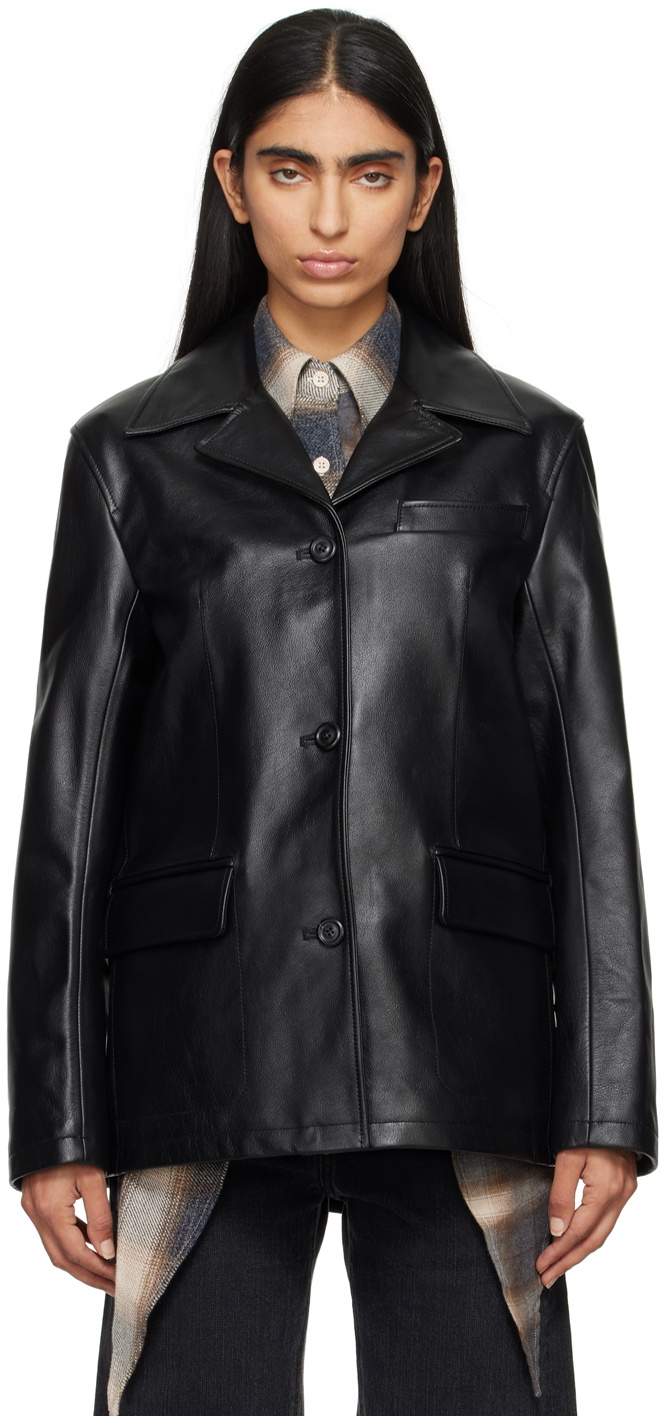 OUR LEGACY Black Lane Leather Jacket Our Legacy