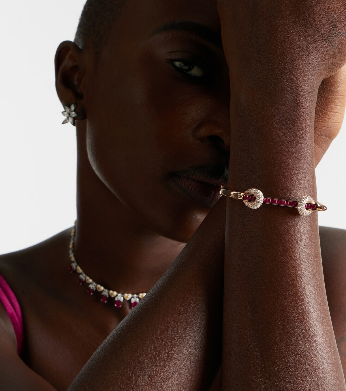 Ananya Chakra Icon 18kt rose gold bracelet with gemstones