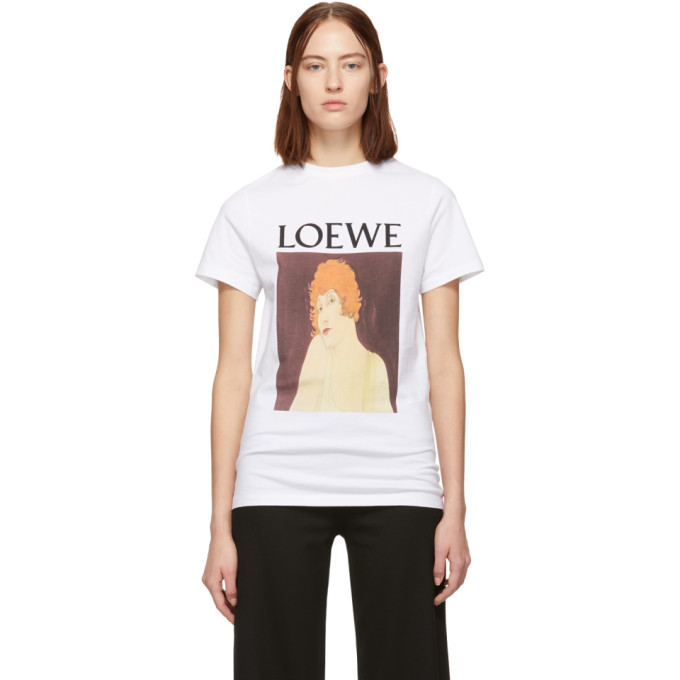Loewe White Portrait T-Shirt Loewe