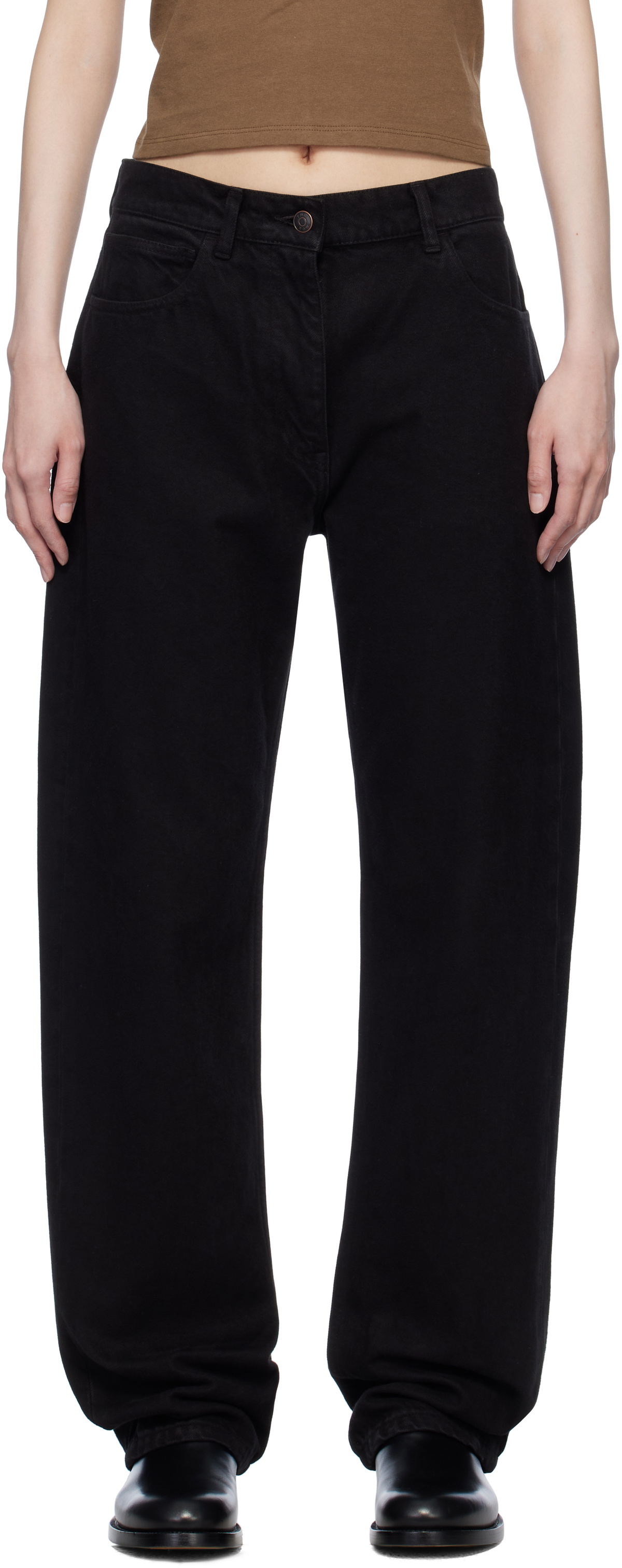 【関税込み】The Row ブラック Bercy ジーンズ Black Bercy Jeans by The Row on Sale