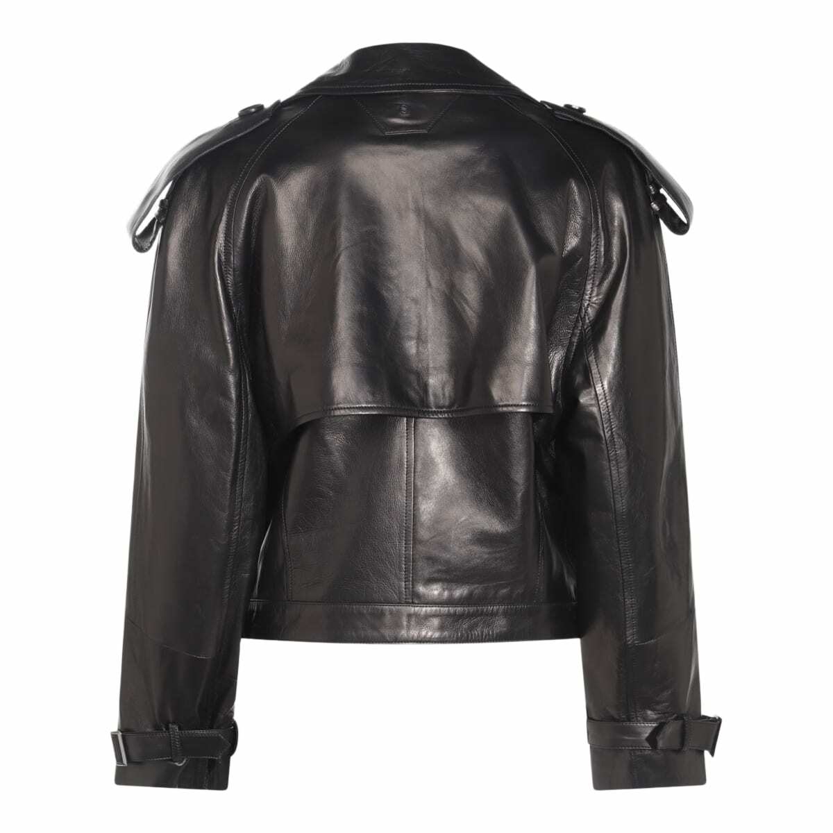 Salvatore Santoro Black Leather Casual Jacket