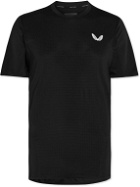 Castore - Logo-Print Mesh-Panelled Perforated Stretch-Jersey T-Shirt - Black