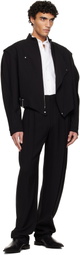 Mugler Black Heavy Fluid Trousers