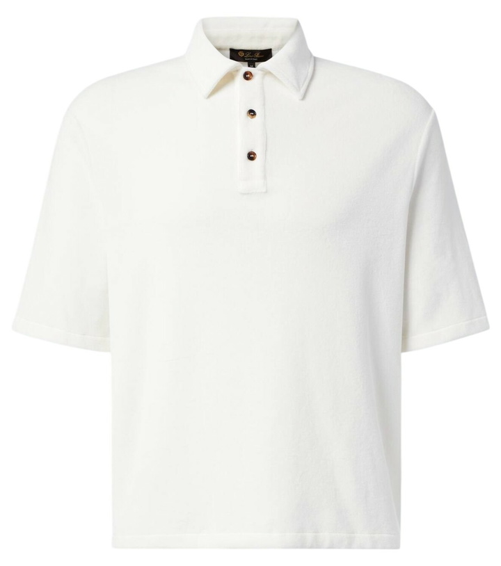 Photo: Loro Piana Murano cotton and silk velour polo shirt