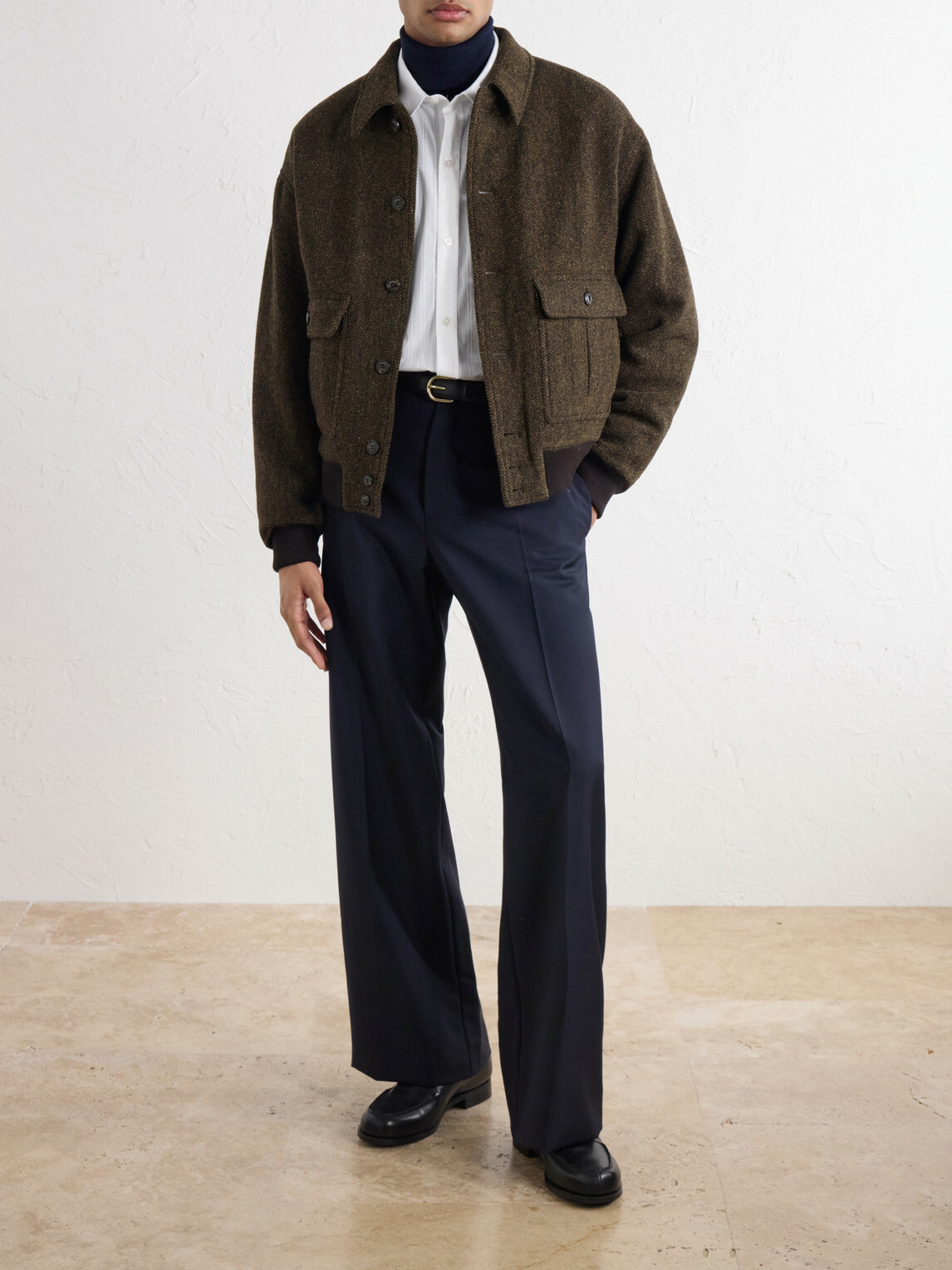 Valstar - Colin Virgin Wool Bomber Jacket - Brown