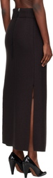Lanvin Brown Pencil Maxi Skirt