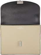 TOTEME Beige T-Lock Leather Card Holder