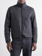 Moncler - Limberl Stretch-Flannel Padded Blouson Jacket - Gray