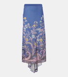 Etro Printed asymmetric maxi skirt