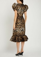 Sister Jane Suite Leopard-jacquard Woven Midi Dress