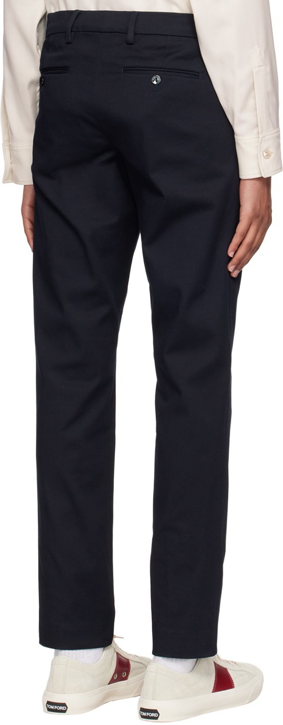 Agnona Navy Slim-Fit Trousers