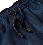 Patagonia - Nine Trails Slim-Fit Camouflage-Print Stretch-Shell Shorts - Men - Storm blue
