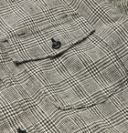 FRAME - Checked Cotton and Linen-Blend Overshirt - Gray