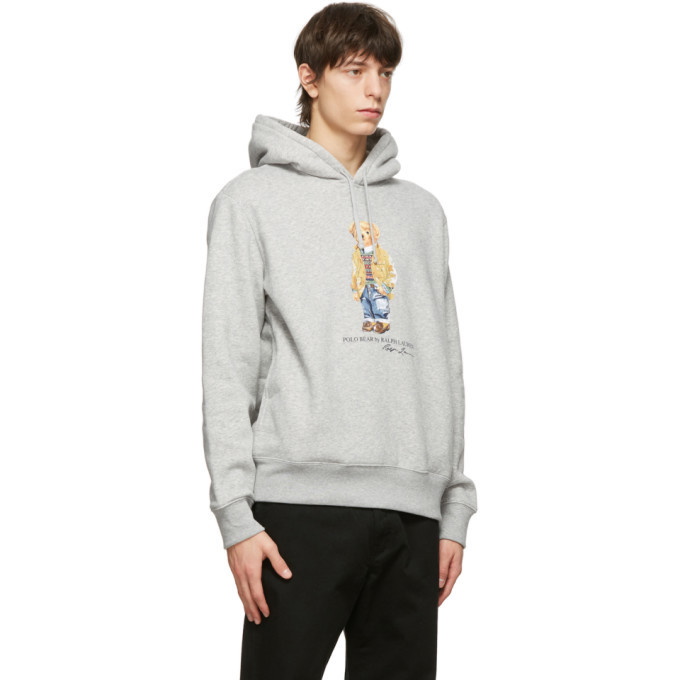 Polo Ralph Lauren Grey Polo Bear Hoodie Polo Ralph Lauren