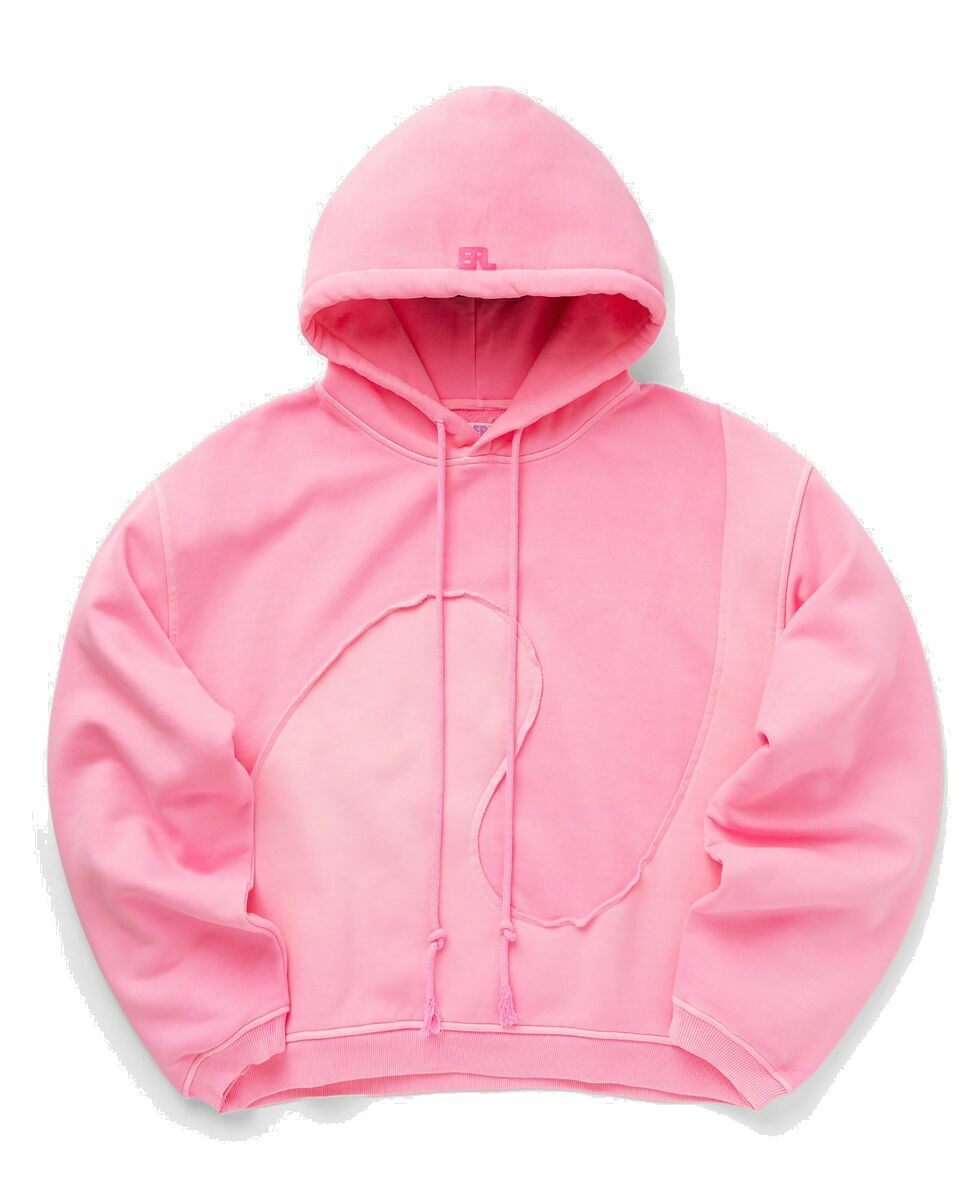 Photo: Erl Unisex Swirl Premium Fleece Hoodie Pink - Mens - Hoodies