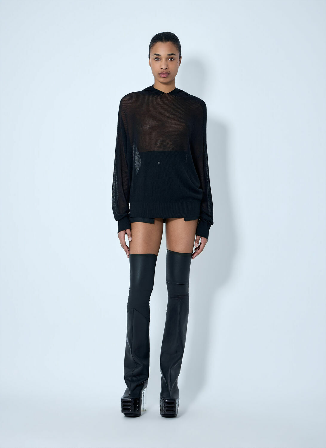 Rick Owens Mesh Knit Hoodie