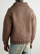 Visvim - Shawl-Collar Wool and Cashmere-Blend Cardigan - Brown