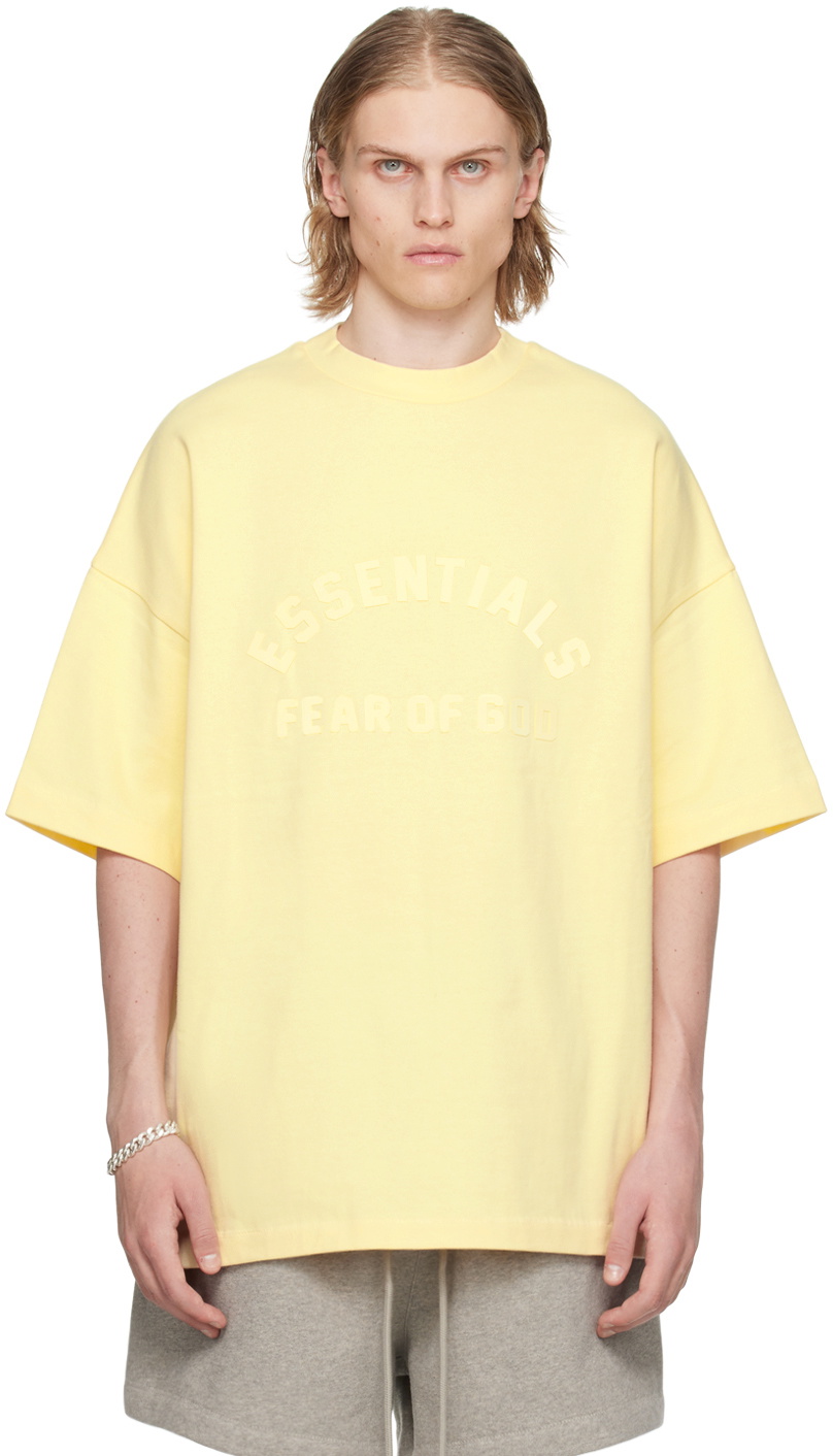 Fear of God ESSENTIALS Yellow Crewneck T-Shirt Fear Of God Essentials