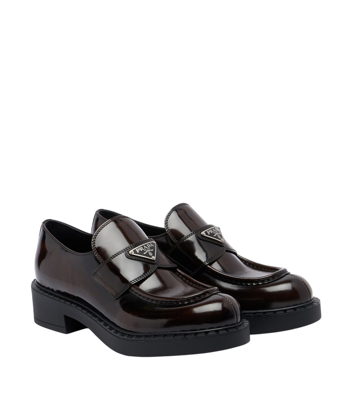 Photo: Prada Chocolate leather loafers