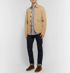 Incotex - Grey Slim-Fit Puppytooth Brushed-Linen Shirt - Gray