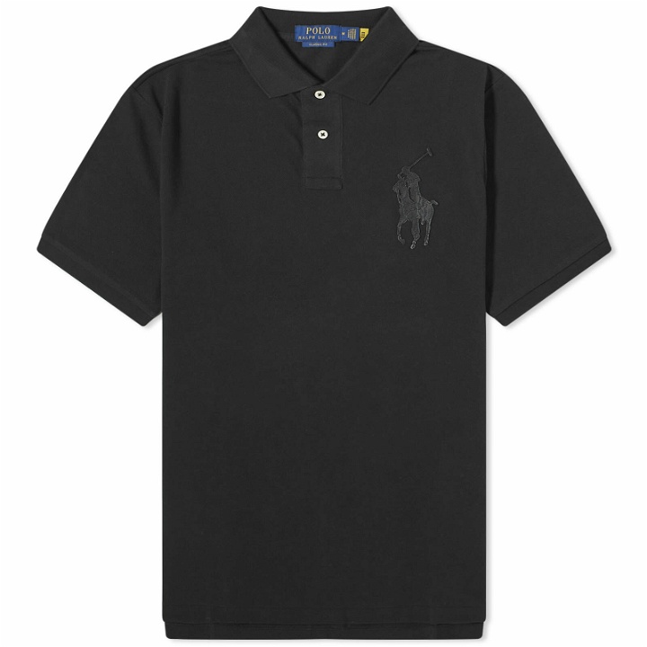 Photo: Polo Ralph Lauren Men's Leather PP Polo Shirt in Polo Shirt Black