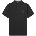 Polo Ralph Lauren Men's Leather PP Polo Shirt in Polo Shirt Black