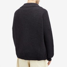 MHL by Margaret Howell Men's Collared Knit Cardigan in Ink